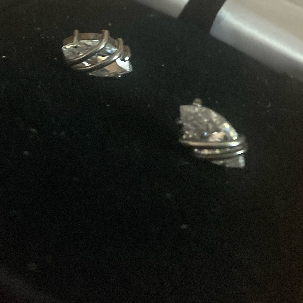 Princess cut diamond earrings